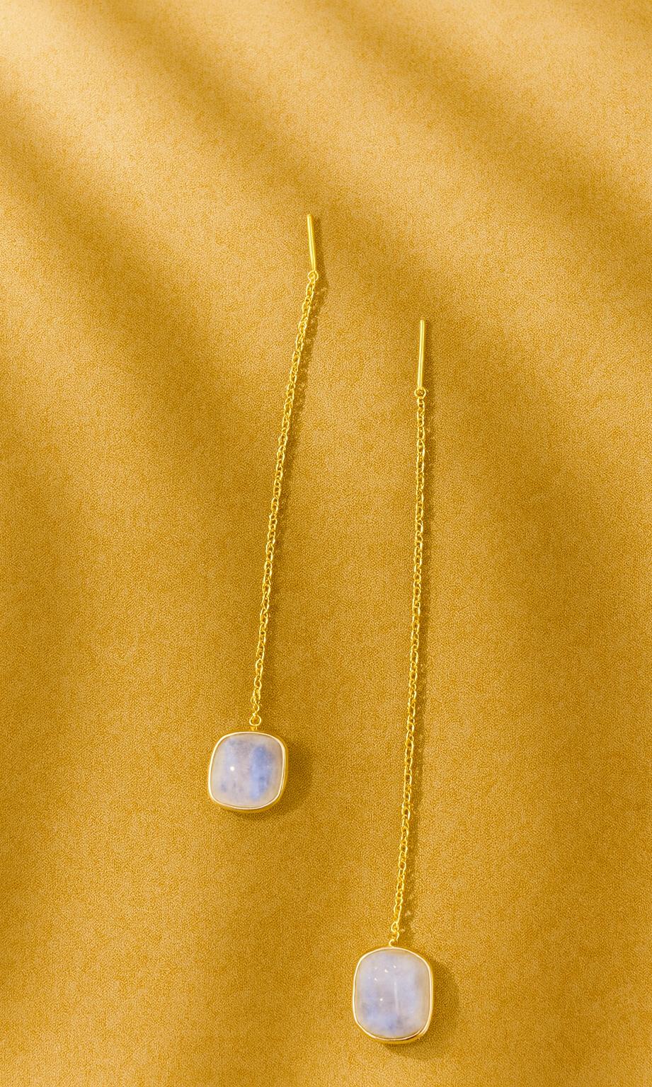 Luna thread drop earrings